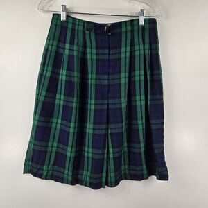 The Eagle's Eye Vintage Women's Size 10 Green Blue Tartan Plaid Shorts